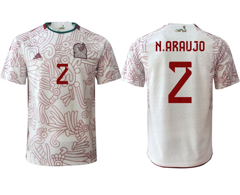 Men 2022 World Cup National Team Mexico away aaa version white #2 Soccer Jerseys->mexico jersey->Soccer Country Jersey
